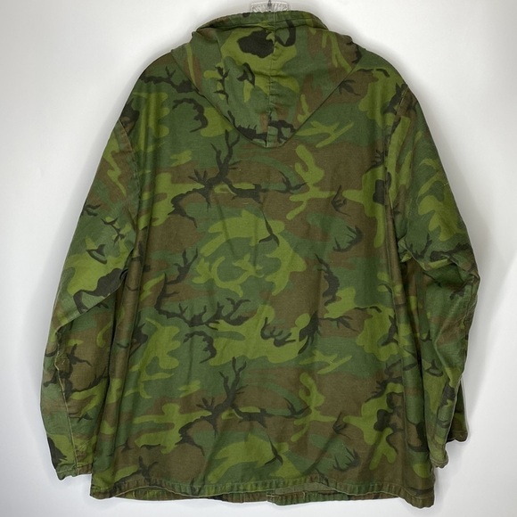 Vintage Polar Brand Camo Camouflage Military Utility Field Jacket 60s Size XL - Picture 2 of 8